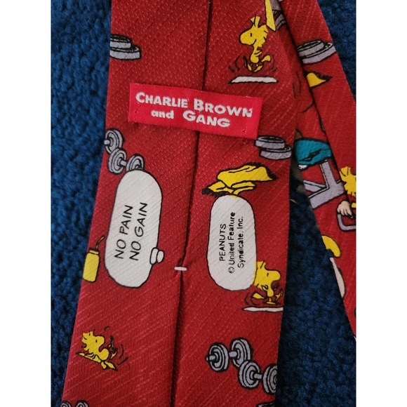 Vtg Charlie Brown And The Gang Workout Tie - Picture 3 of 7